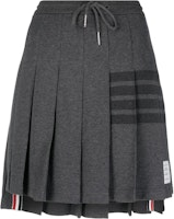 THOM BROWNE 4-Bar Pleated Mini Skirt Gray FJK083AJ0051 THOM BROWNE 4-Bar Pleated Mini Skirt Gray FJK083AJ0051
