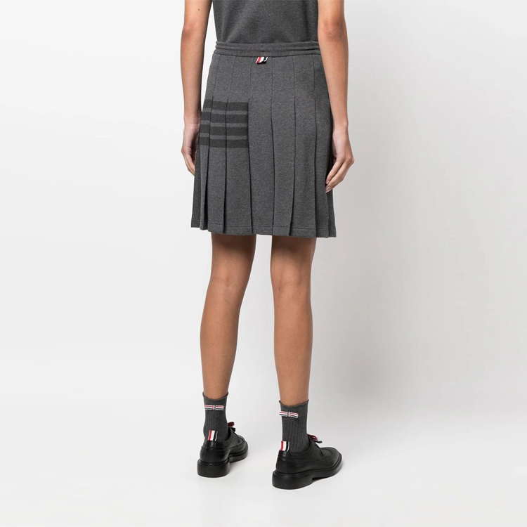 Purchase THOM BROWNE 四杠百褶迷你裙 灰色 FJK083AJ0051