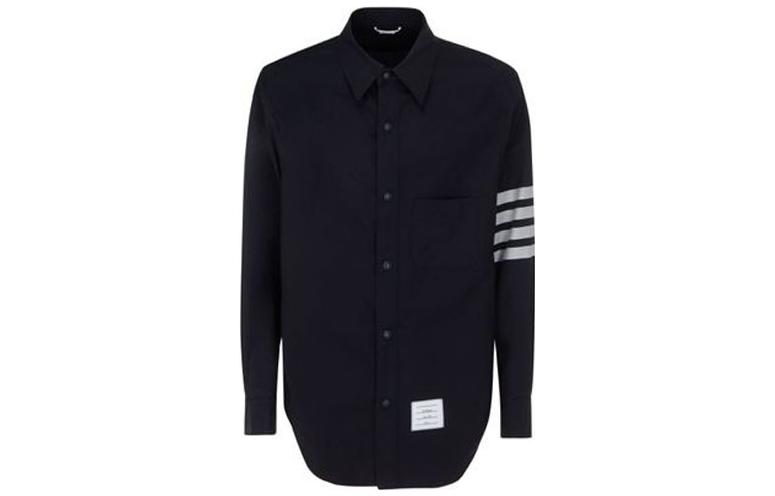 Lookbook トムブラウン 4-Bar シャツジャケット ネイビーブルー MJO055A-06146-415