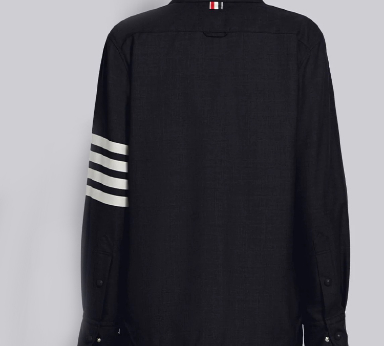 Details for トムブラウン 4-Bar シャツジャケット ネイビーブルー MJO055A-06146-415