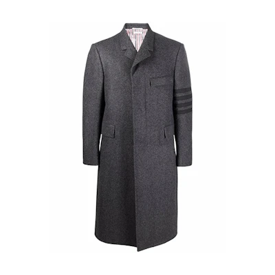 Thom Browne 4-Bar Single-Breasted Coat Gray MOC886A-05507-025
