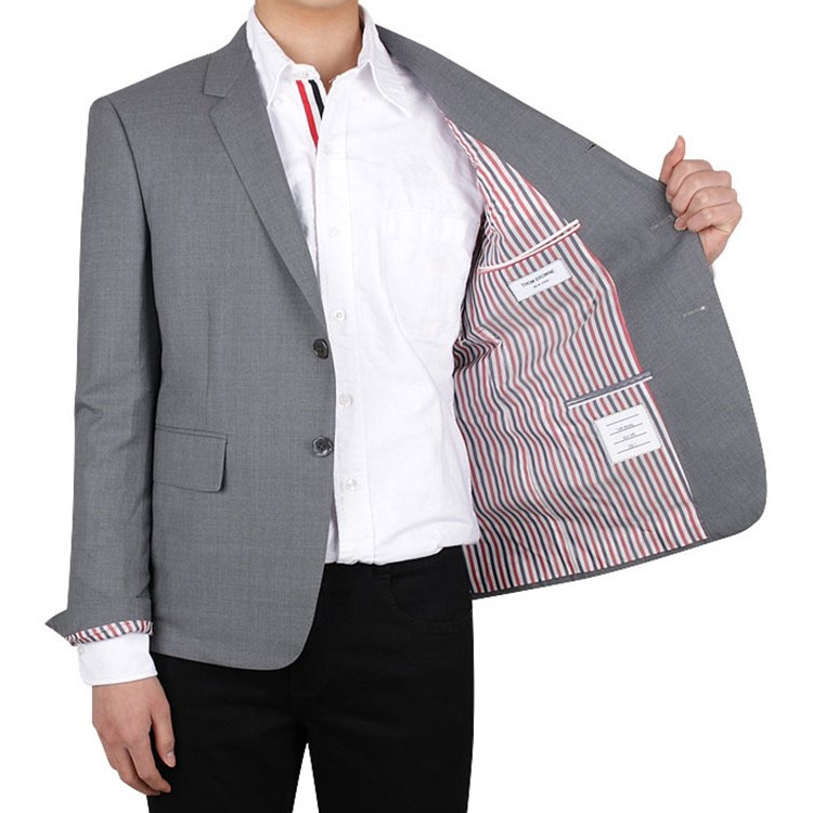 Details for THOM BROWNE Blazer Gris 4-Bar Stripe Edición Regreso a Clases MJC159A-06146-035