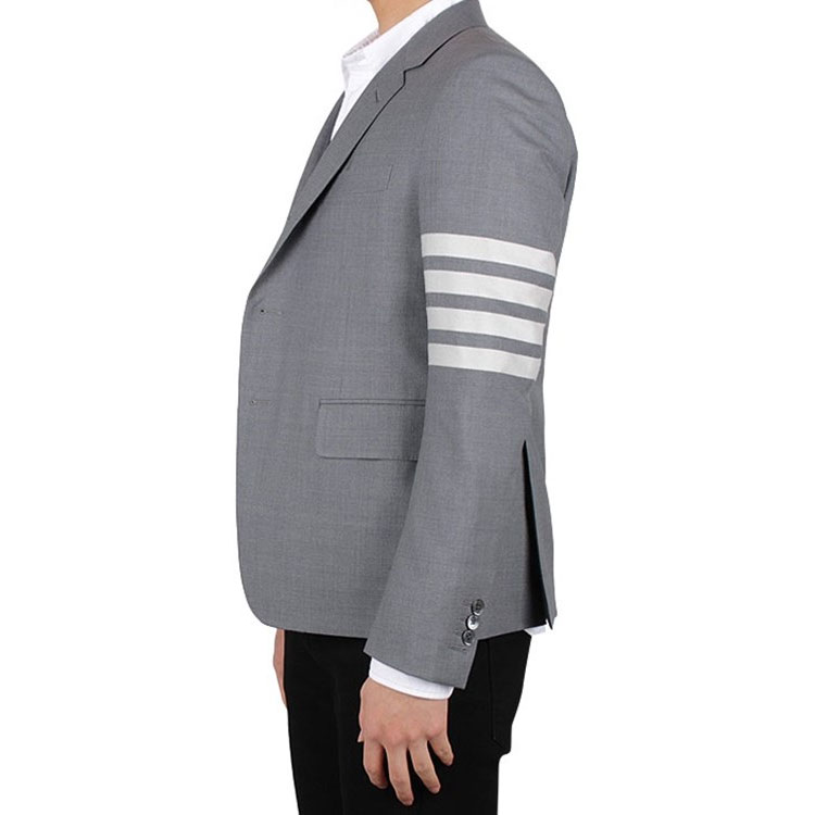 Sizing THOM BROWNE Blazer Gris 4-Bar Stripe Edición Regreso a Clases MJC159A-06146-035