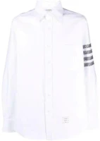 Thom Browne 4-Bar Stripe Long Sleeve Shirt White MWL299S-06177-035 Thom Browne 4-Bar Stripe Long Sleeve Shirt White MWL299S-06177-035