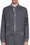 Buy THOM BROWNE 4-Bar 中灰色羊毛飛行夾克 MJO030A-06393-035