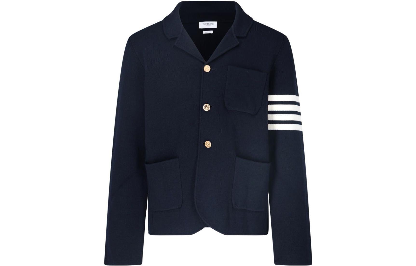 Thom Browne 4-Bar Wool Jacket  Navy Blue MKJ024D-00014-415