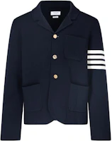 Thom Browne 4-Bar Wool Jacket Navy Blue MKJ024D-00014-415 Thom Browne 4-Bar Wool Jacket Navy Blue MKJ024D-00014-415