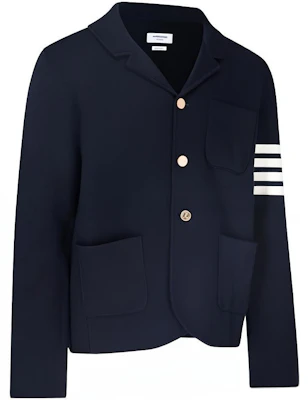 Chaqueta de Lana Thom Browne 4-Bar Azul Marino. MKJ024D-00014-415 Lookbook Chaqueta de Lana Thom Browne 4-Bar Azul Marino. MKJ024D-00014-415