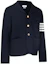 Lookbook Chaqueta de Lana Thom Browne 4-Bar Azul Marino. MKJ024D-00014-415