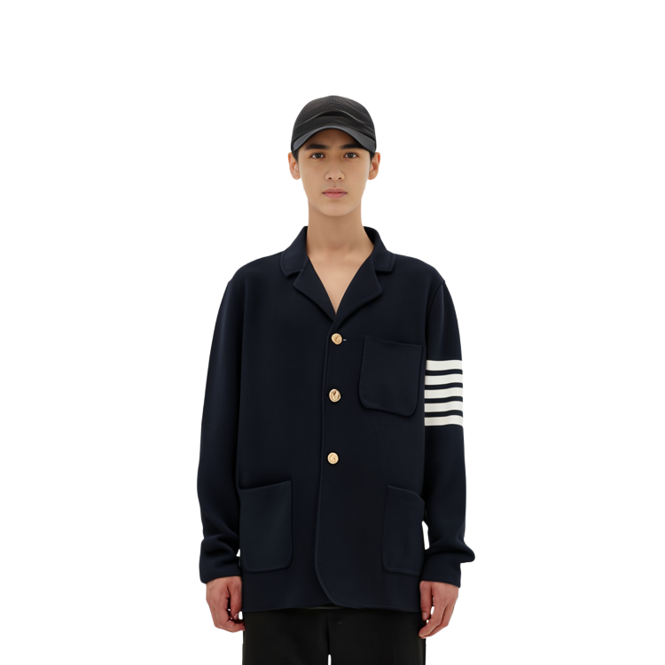 Thom Browne 4-Bar Wool Jacket  Navy Blue MKJ024D-00014-415 圖 4