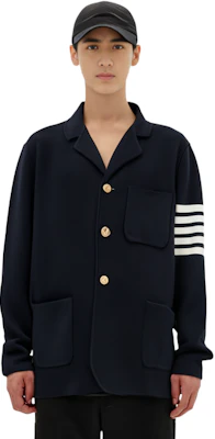 Chaqueta de Lana Thom Browne 4-Bar Azul Marino. MKJ024D-00014-415 Shop Chaqueta de Lana Thom Browne 4-Bar Azul Marino. MKJ024D-00014-415