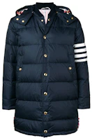 Order Thom Browne 四條紋長版霧面羽絨冬季外套 海軍藍 MOD041X-05411-415