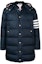 Order Thom Browne 4-Stripe Long Matte Down Winter Coat Navy MOD041X-05411-415