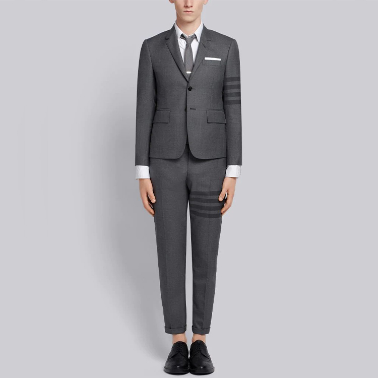 THOM BROWNE 4-Stripe Long Sleeve Blazer in Mid Gray Back to School Edition MJC159A-04346-035 圖 3