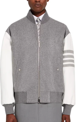 톰 브라운 4 SS22 스트라이프 울 플라이트 재킷 그레이 MJO161X-05507-035 Buy 톰 브라운 4 SS22 스트라이프 울 플라이트 재킷 그레이 MJO161X-05507-035