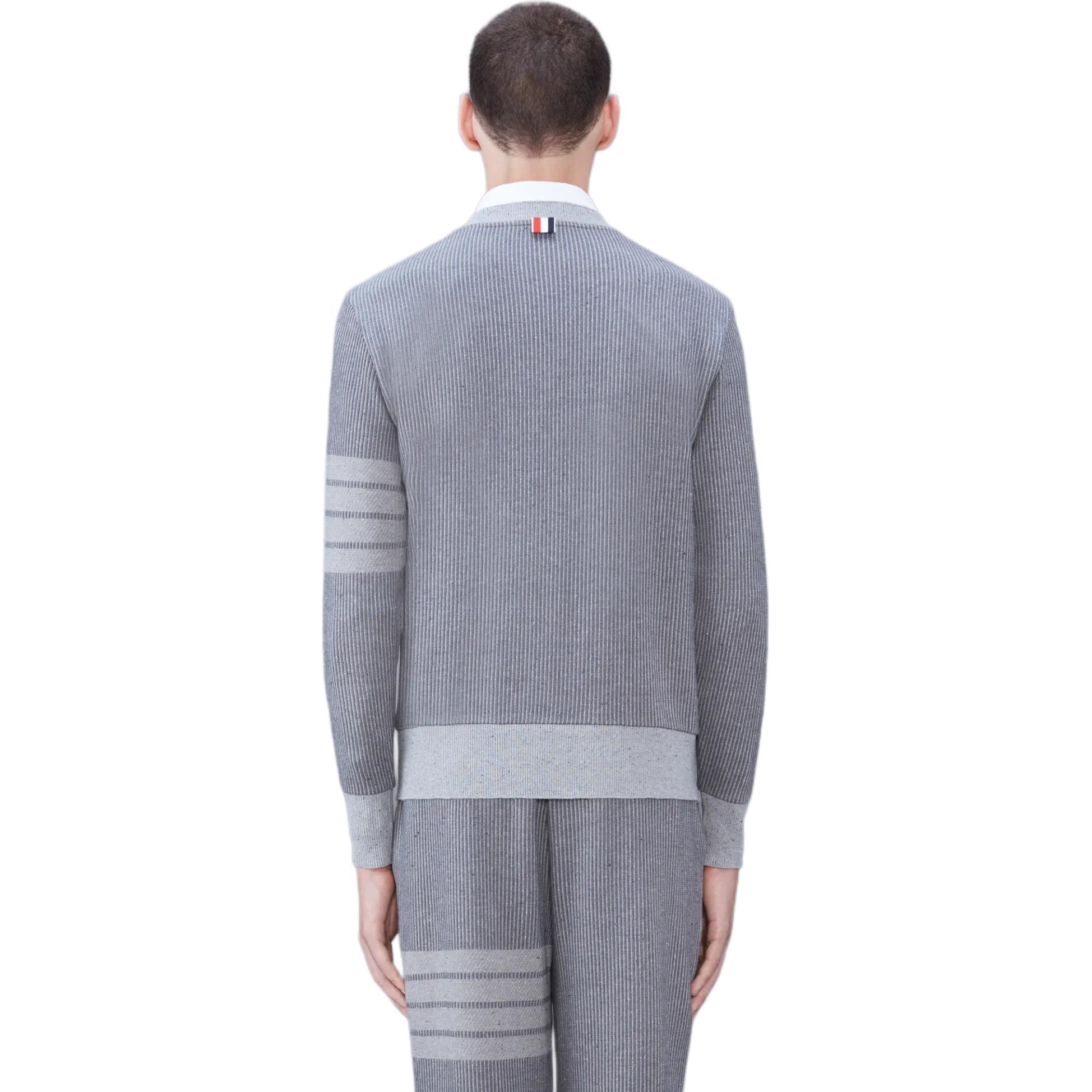 Lookbook トムブラウン 4バー クルーネック スウェットシャツ グレー 長袖 MJT429AJ0142035