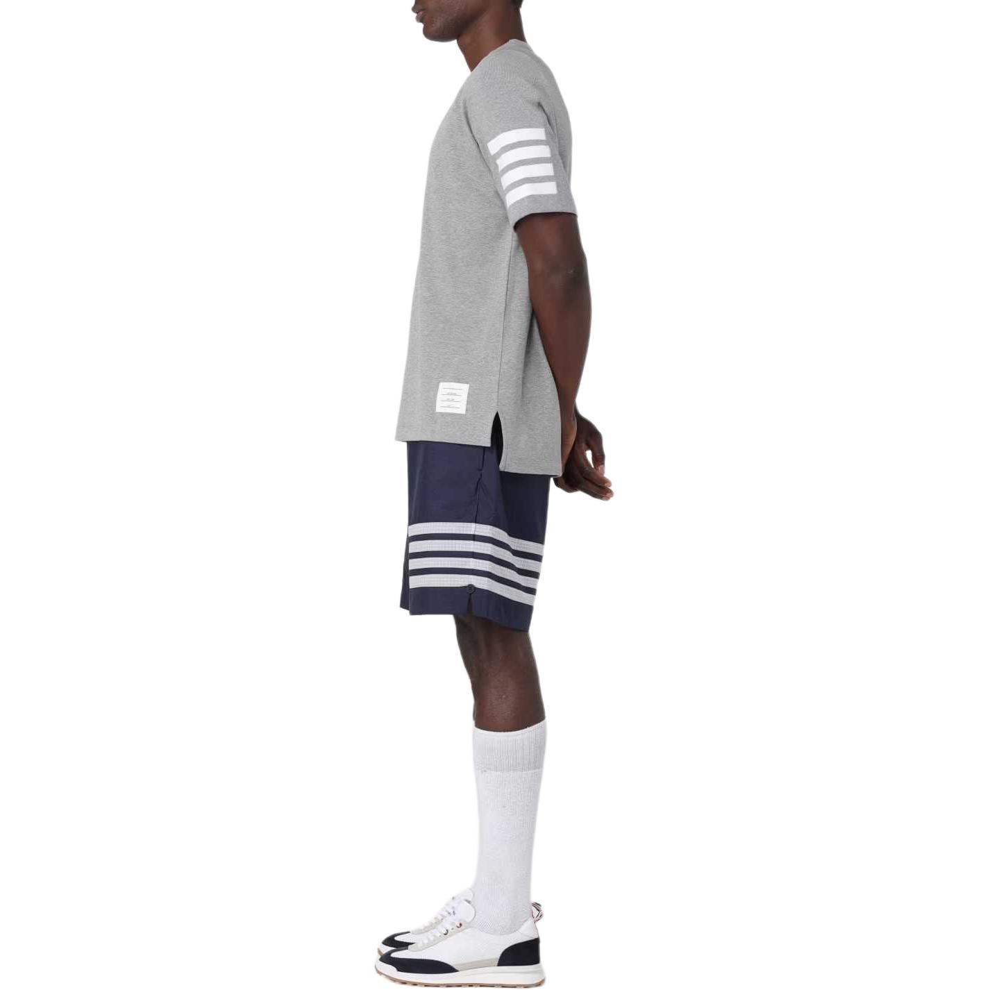 Purchase Thom Browne 4-Bar 條紋棉質圓領休閒T恤 MJS168G-07862