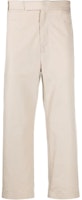THOM BROWNE Beige Solid Color Cropped Loose Fit Casual Pants. MTU320U-04502-250 THOM BROWNE Beige Solid Color Cropped Loose Fit Casual Pants. MTU320U-04502-250