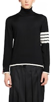 Thom Browne Black Colorblock Slim Fit High-Neck Pullover Sweater. MKA512D-Y1014-001 Thom Browne Black Colorblock Slim Fit High-Neck Pullover Sweater. MKA512D-Y1014-001