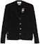 Buy THOM BROWNE Black Solid Loose Fit V-Neck Button Cardigan Sweater. MKC513A-Y1024-415