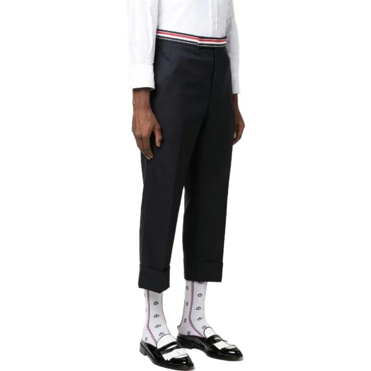 Purchase 汤姆·布朗 黑色直筒裤 腰部彩条拼色设计裤。 MTC208A-00626-415