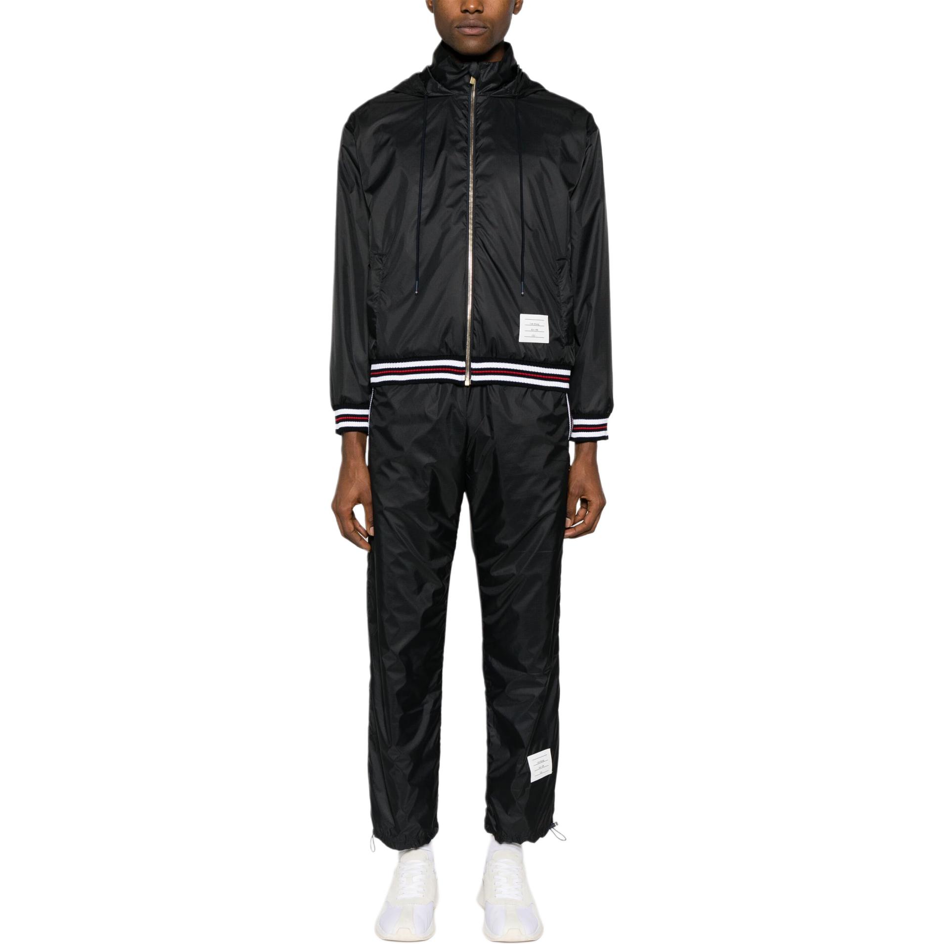 Lookbook Thom Browne  Black Striped Contrast Slim Fit Long Sleeve Jacket MJT496A-06859-415