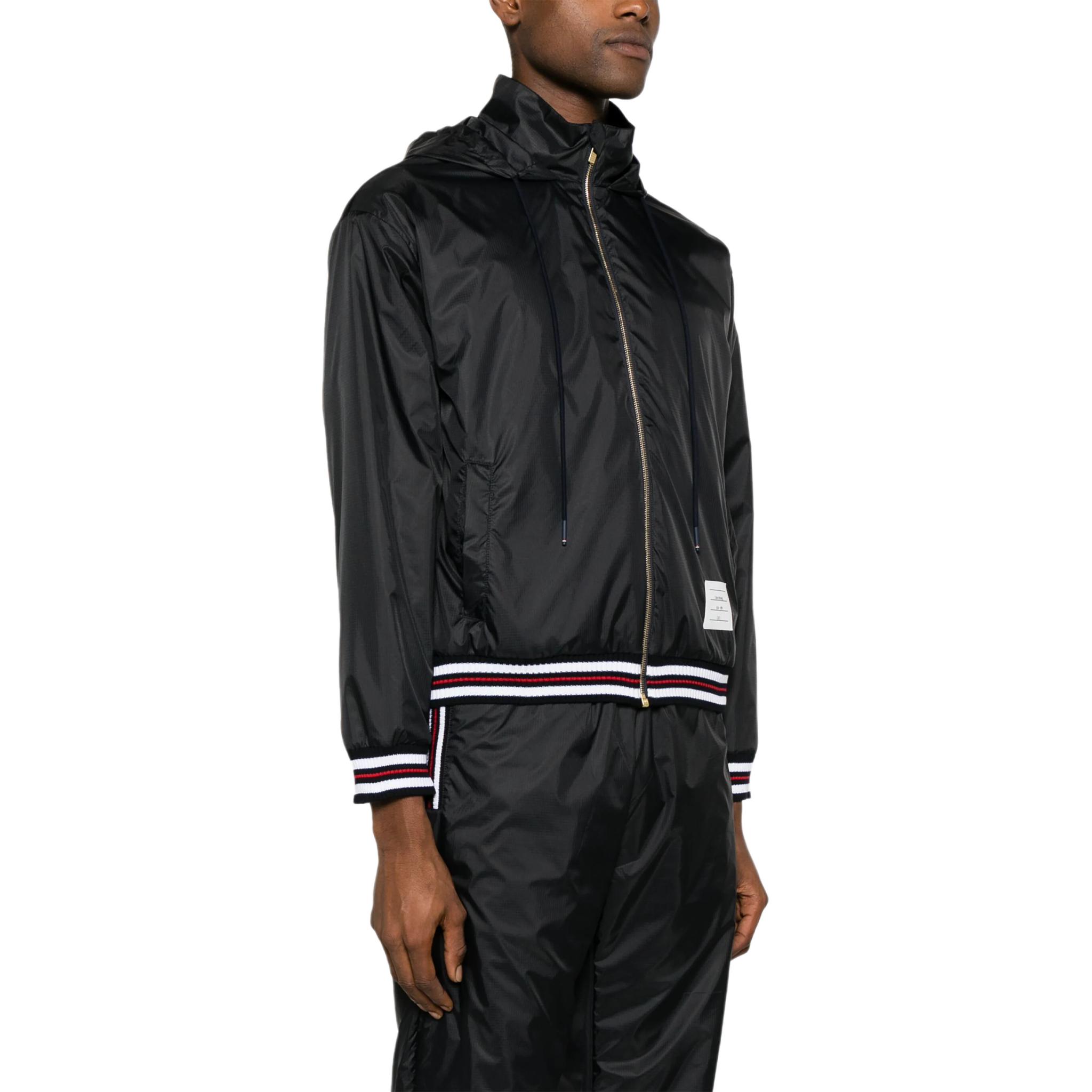 Purchase Thom Browne  Black Striped Contrast Slim Fit Long Sleeve Jacket MJT496A-06859-415