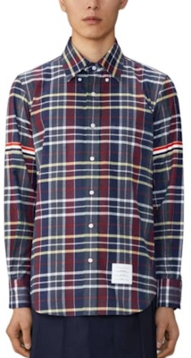 Thom Browne 蓝色格纹长袖纽扣衬衫。 MWL301O-F0659-996 Purchase Thom Browne 蓝色格纹长袖纽扣衬衫。 MWL301O-F0659-996