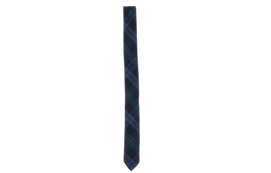 Thom Browne  Blue Plaid Pattern Tie MNL001AF0437996