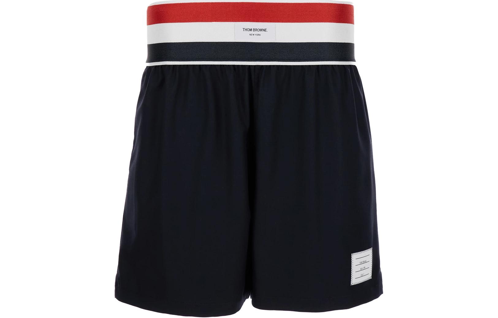Thom Browne  Blue Striped Elastic Waist High-Rise Casual Shorts. MTU326A-00626-415 圖 2