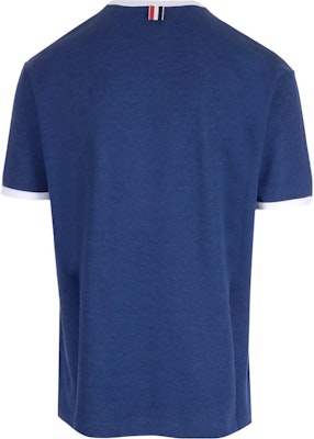 THOM BROWNE Kaos Lengan Pendek Crewneck Trim Garis Biru MJS220AJ0085435 Lookbook THOM BROWNE Kaos Lengan Pendek Crewneck Trim Garis Biru MJS220AJ0085435