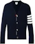 Buy THOM BROWNE Sweter Rajut Cashmere V-Neck Strip Biru. MKC001A-00011-415