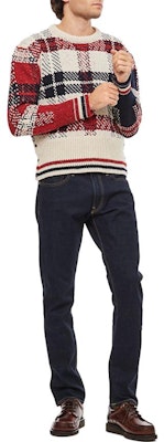 톰 브라운 브라운 체크 루즈핏 크루넥 스웨터. MKA410F-Y1506-960 Lookbook 톰 브라운 브라운 체크 루즈핏 크루넥 스웨터. MKA410F-Y1506-960