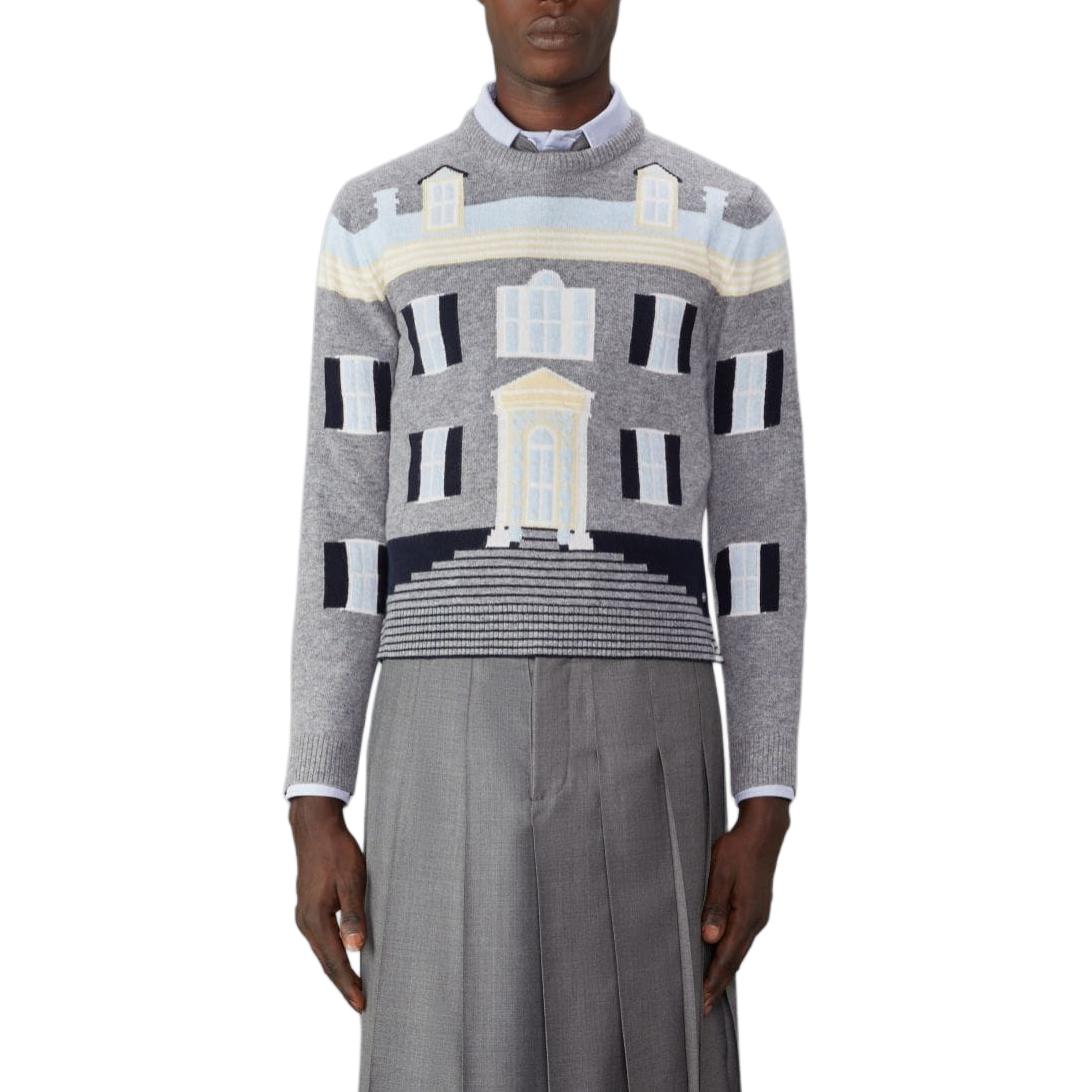 Thom Browne  Casual Crewneck Long Sleeve Sweater Light Grey MKA520A-Y1029-055 圖 2