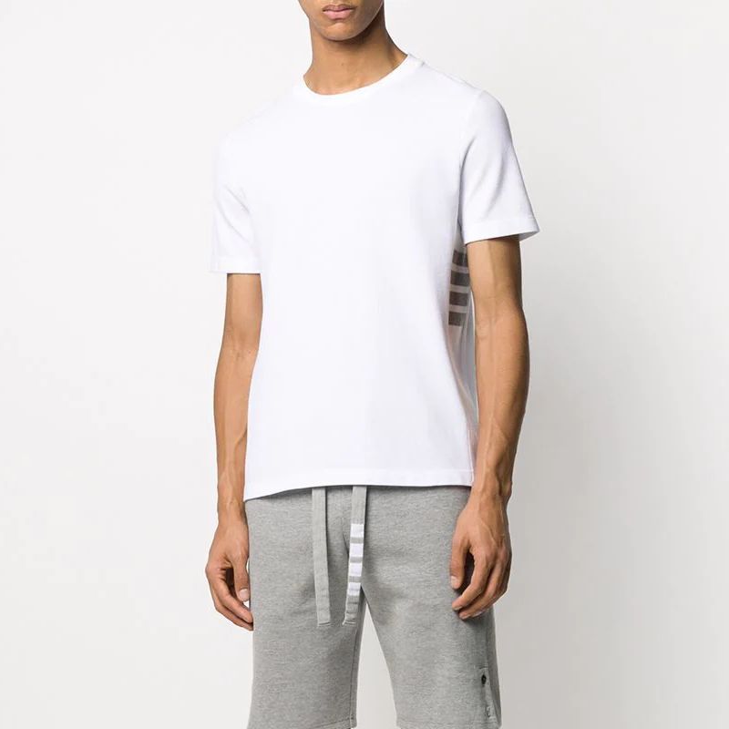 Thom Browne  Casual Four-Bar Stripe Short Sleeve T-Shirt MJS123A00050 圖 3