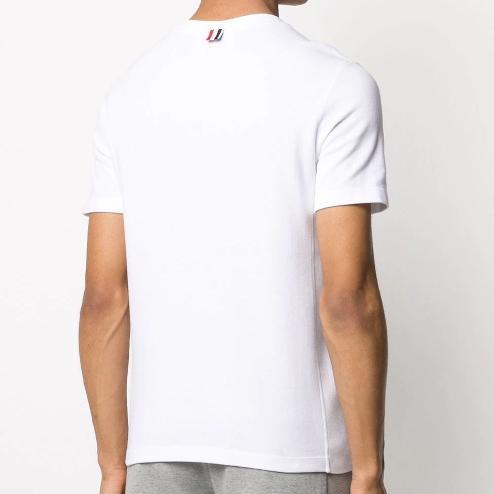 Thom Browne  Casual Four-Bar Stripe Short Sleeve T-Shirt MJS123A00050 圖 4