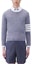Buy Thom Browne 休闲条纹针织套头衫浅灰色毛衣 MKA497A-Y3014-055