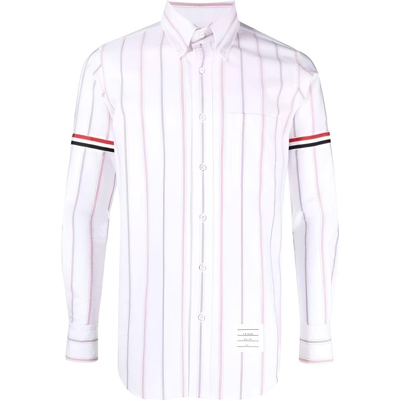 THOM BROWNE  Casual Striped Shirt in White. MWL301O07720960