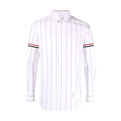 THOM BROWNE Casual Striped Shirt in White. MWL301O07720960
