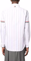 Shop THOM BROWNE 白色休閒條紋襯衫 MWL301O07720960