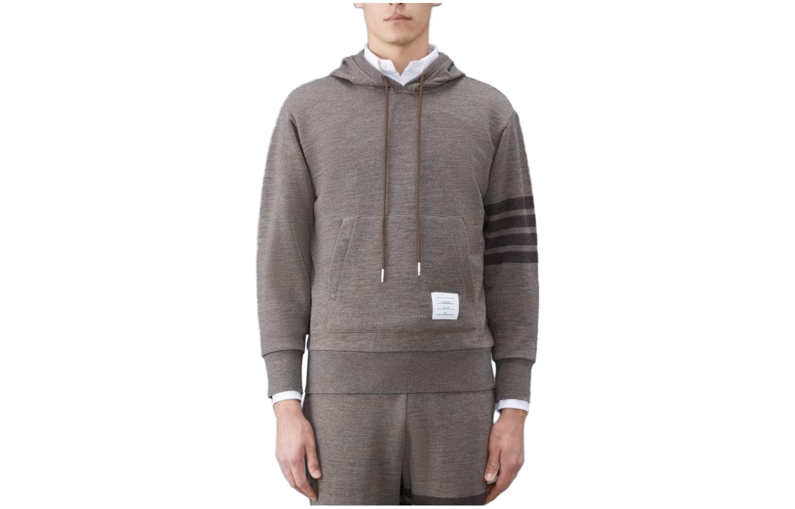 THOM BROWNE  Classic 4-Bar Wool Hoodie Brown Pullover Long Sleeve. MJT390A-J0088-210 圖 2