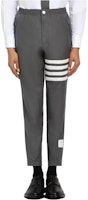 Thom Browne Classic 4-Stripe Grey Elastic Waist Casual Pants. MTT012A-00626-035 Thom Browne Classic 4-Stripe Grey Elastic Waist Casual Pants. MTT012A-00626-035