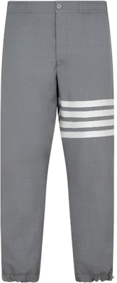 Thom Browne Pantalones Jogger de Punto Gris con Cuatro Barras Clásicas. MTT030A-06146-035 Buy Thom Browne Pantalones Jogger de Punto Gris con Cuatro Barras Clásicas. MTT030A-06146-035
