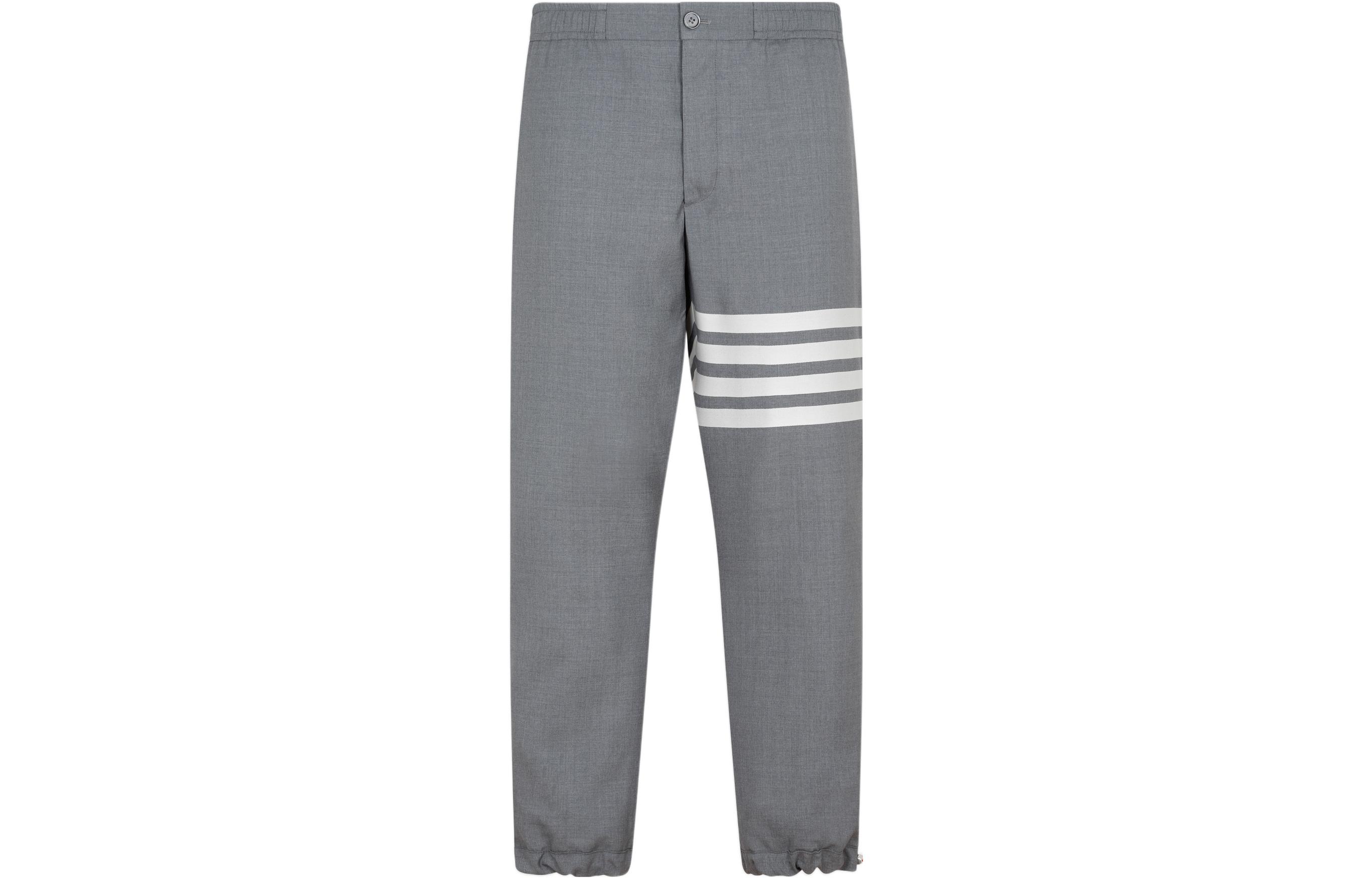 Order Thom Browne Pantalones Jogger de Punto Gris con Cuatro Barras Clásicas. MTT030A-06146-035