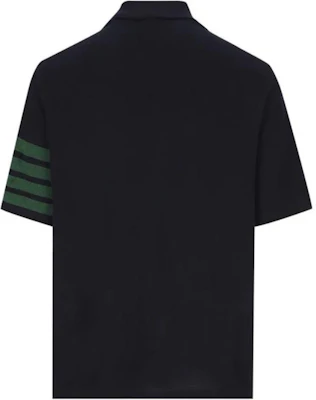 Thom Browne Classic Stripe Print Polo Shirt Biru Navy. MJP204A-J0155-415 Lookbook Thom Browne Classic Stripe Print Polo Shirt Biru Navy. MJP204A-J0155-415