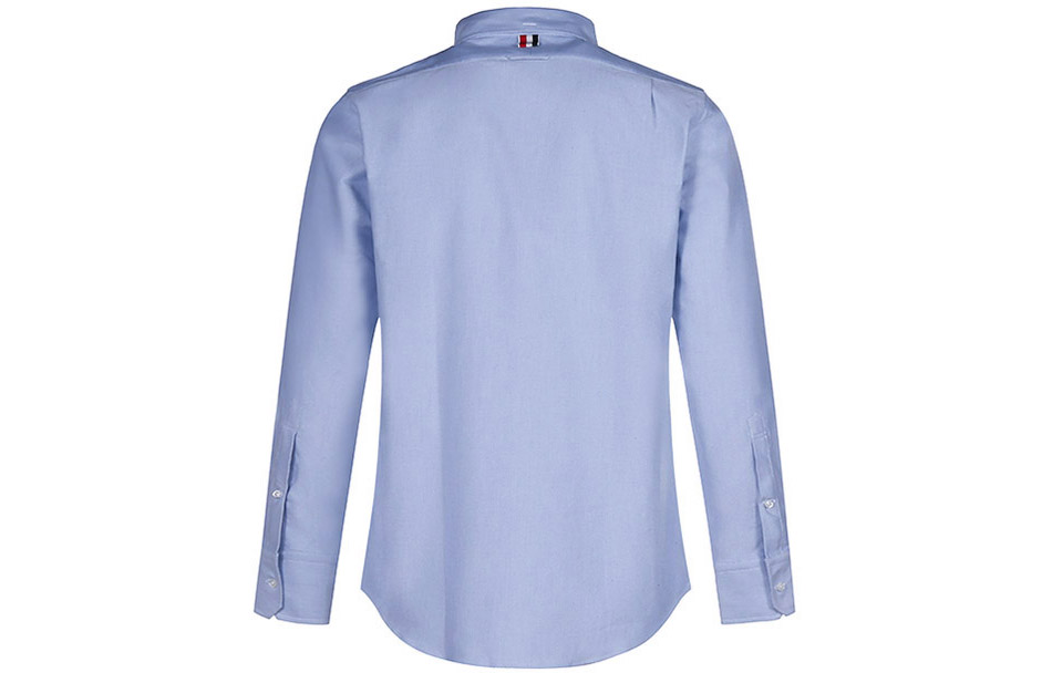 Thom Browne  Cotton Knot-Detail Shirt Light Blue MWL272E-07599-480 圖 3