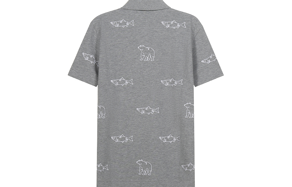Lookbook 湯姆布朗魚熊刺繡棉質短袖Polo衫 MJP128E-10029-055