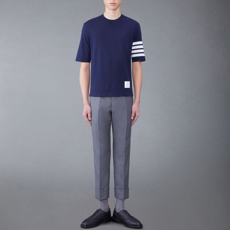 Thom Browne  Crewneck Letter Print Slim Fit Short Sleeve T-Shirt. MJS168B-07862-415 圖 3