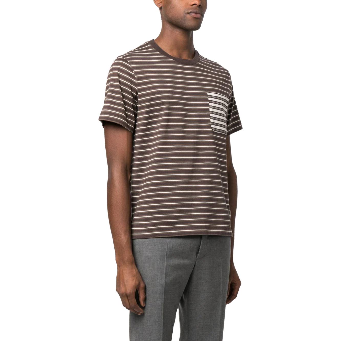 Thom Browne  Crewneck Striped Short Sleeve T-Shirt Dark Brown. MJS222A-J0087-205 圖 4