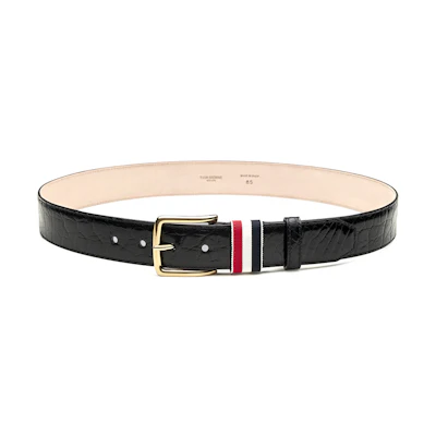 Thom Browne Fashion Simple Casual Leather Belt - Black. MCX039X-00204-001